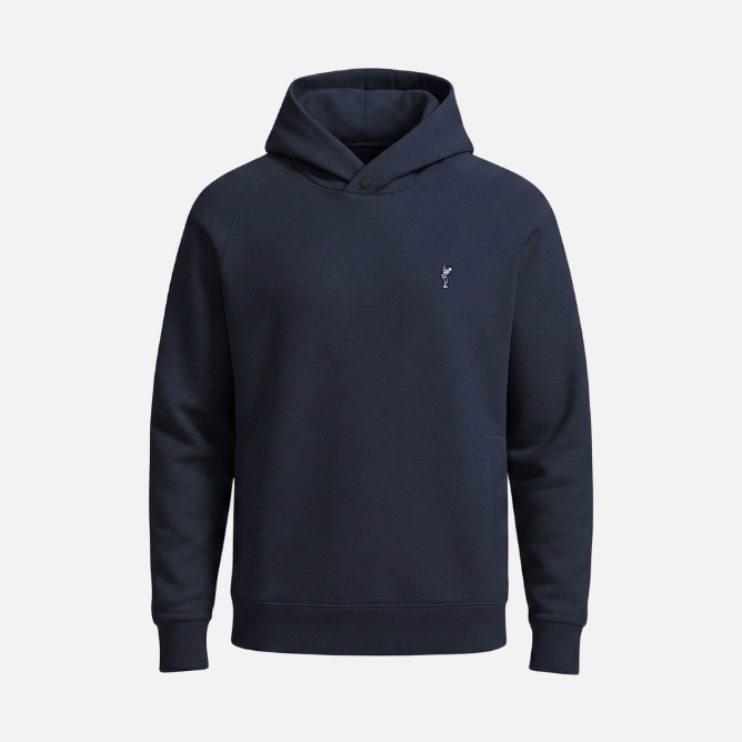 TRUE LinksWear Future Staples Hoodie Dead Golfer - Heather Navy