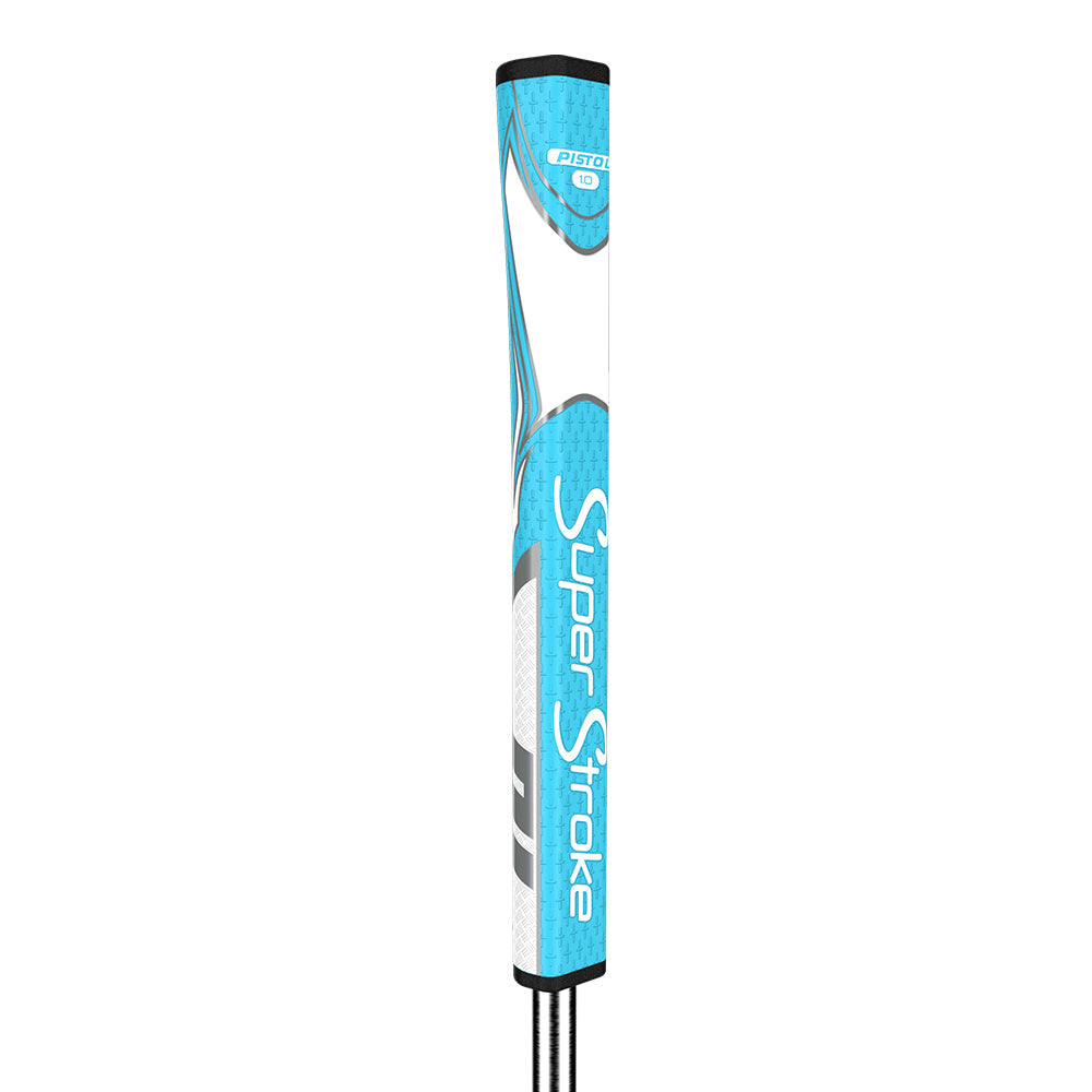 SuperStroke Zenergy Pistol 1.0 Putter Grip - Sky Blue White