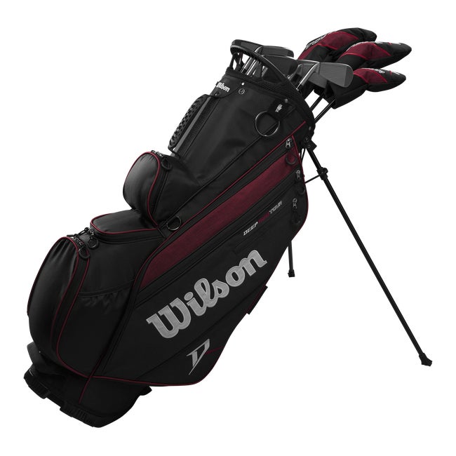 Wilson Men's Deep Red Complete Set with Stand Bag