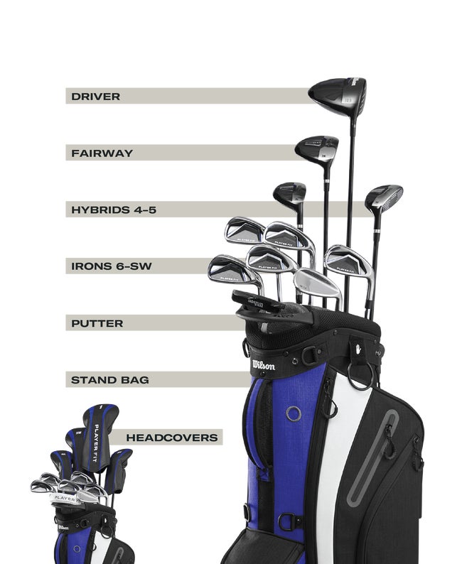 Wilson Men's PlayerFit Steel Complete Set with Stand Bag