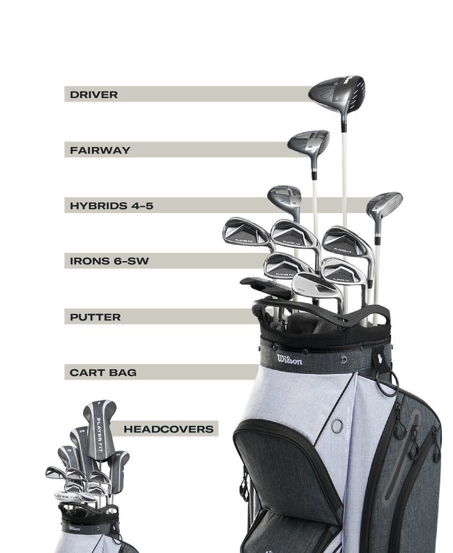 Wilson Women's PlayerFit Graphite Complete Set with Cart Bag