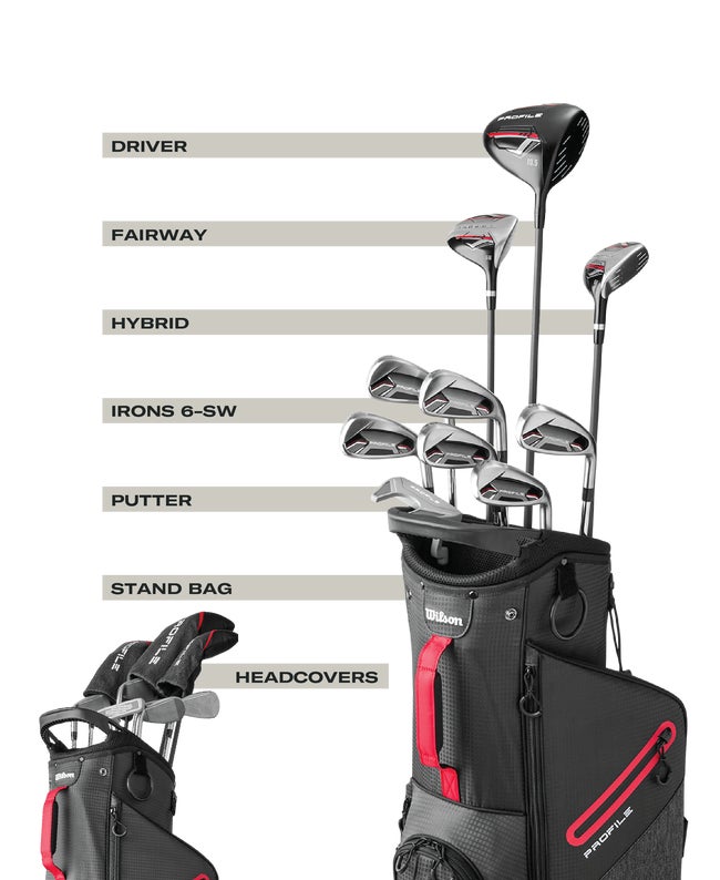 Wilson Men's Profile Complete Set with Stand Bag