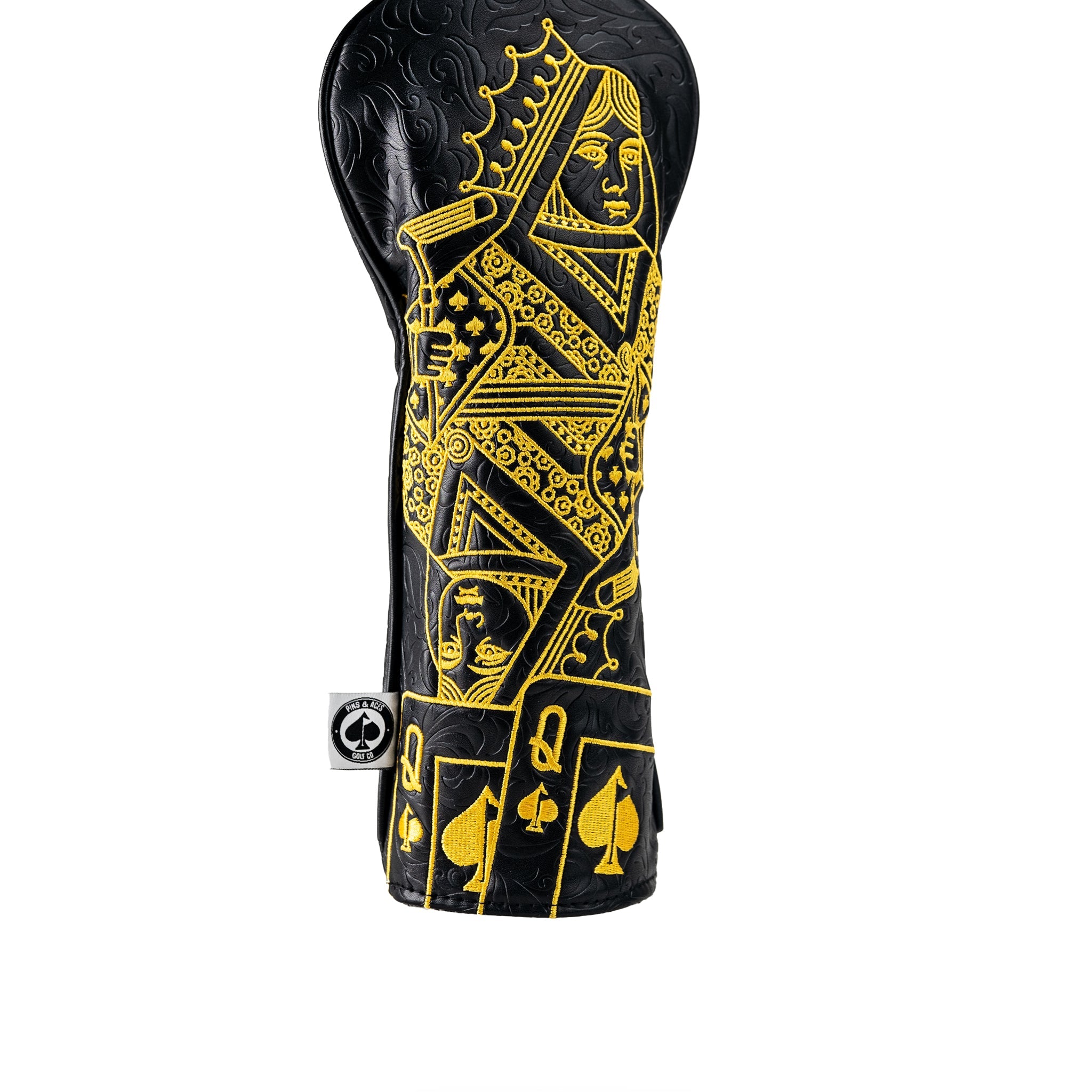 Black/Gold Queen of Spades - Fairway Cover