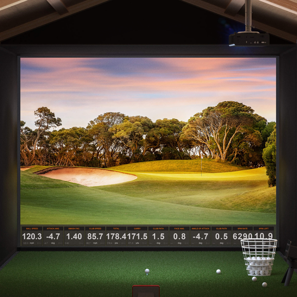 BenQ AH30ST 3000 Lumen 1080P Short Throw LED Golf Simulator Projector - view 10
