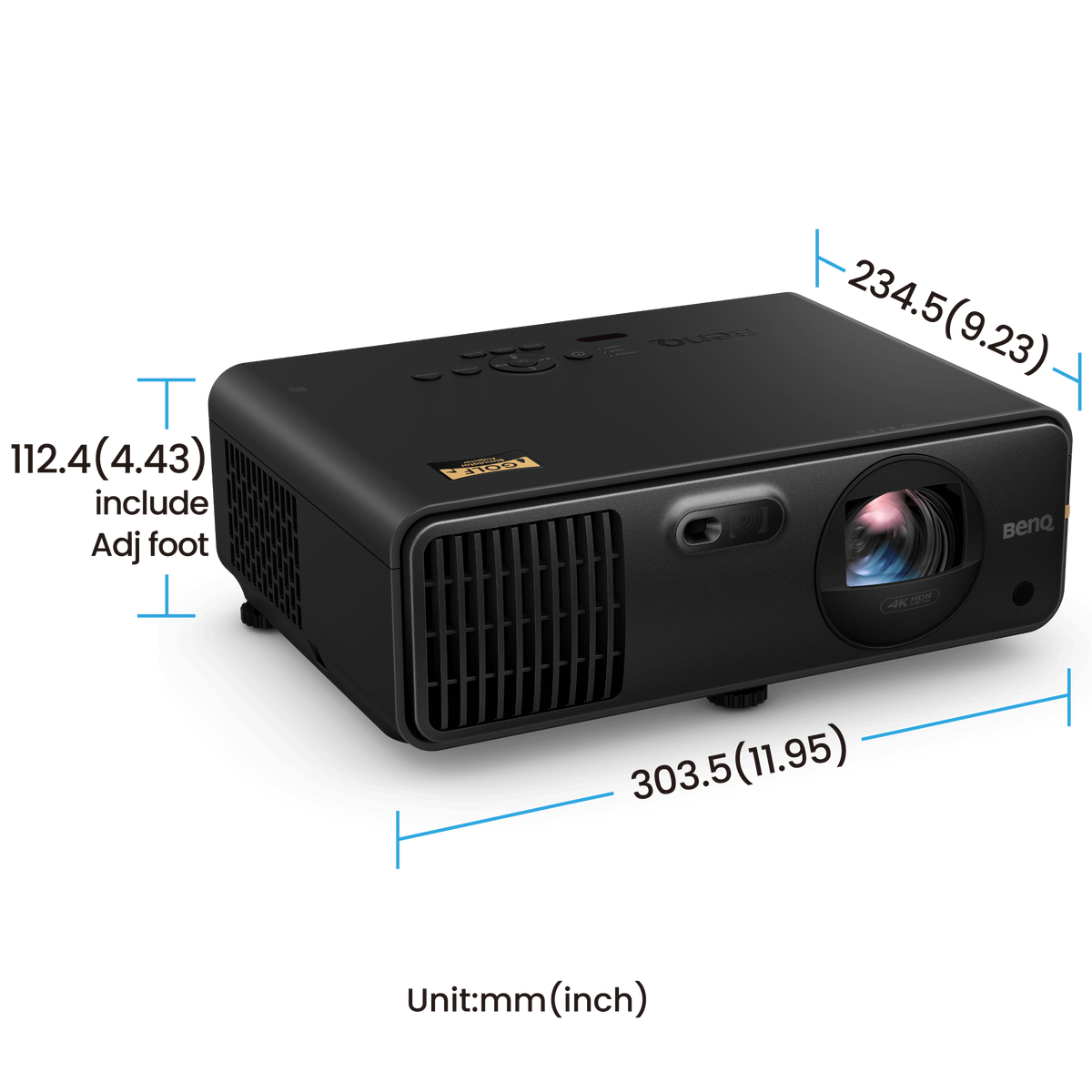 BenQ AK700ST 4000 Lumen 4K Short Throw Laser Golf Simulator Projector - view 4