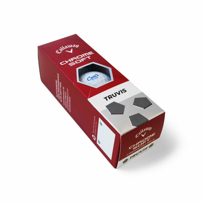 Carl's Callaway Chrome Soft Golf Balls, Sleeve from Carl's Place, available at Grater Golf