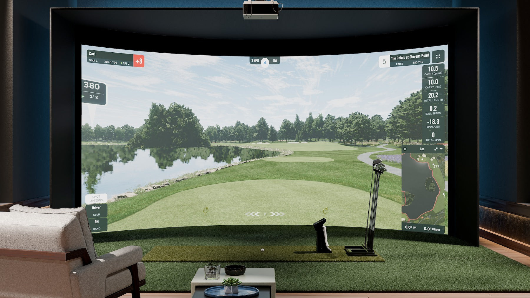 Carl's Place Curved Golf Simulator Enclosure Kit - official Carl's Place product photo 3