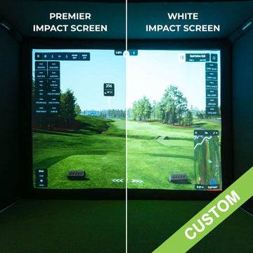 SIG Enclosure Premier Gray Screen Upgrade indoor golf product, available from Grater Golf