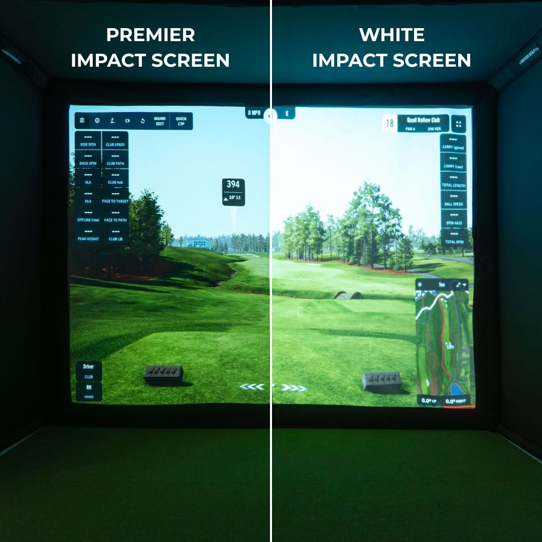 SIGPRO Premier Gray Golf Simulator Screen indoor golf product, available from Grater Golf
