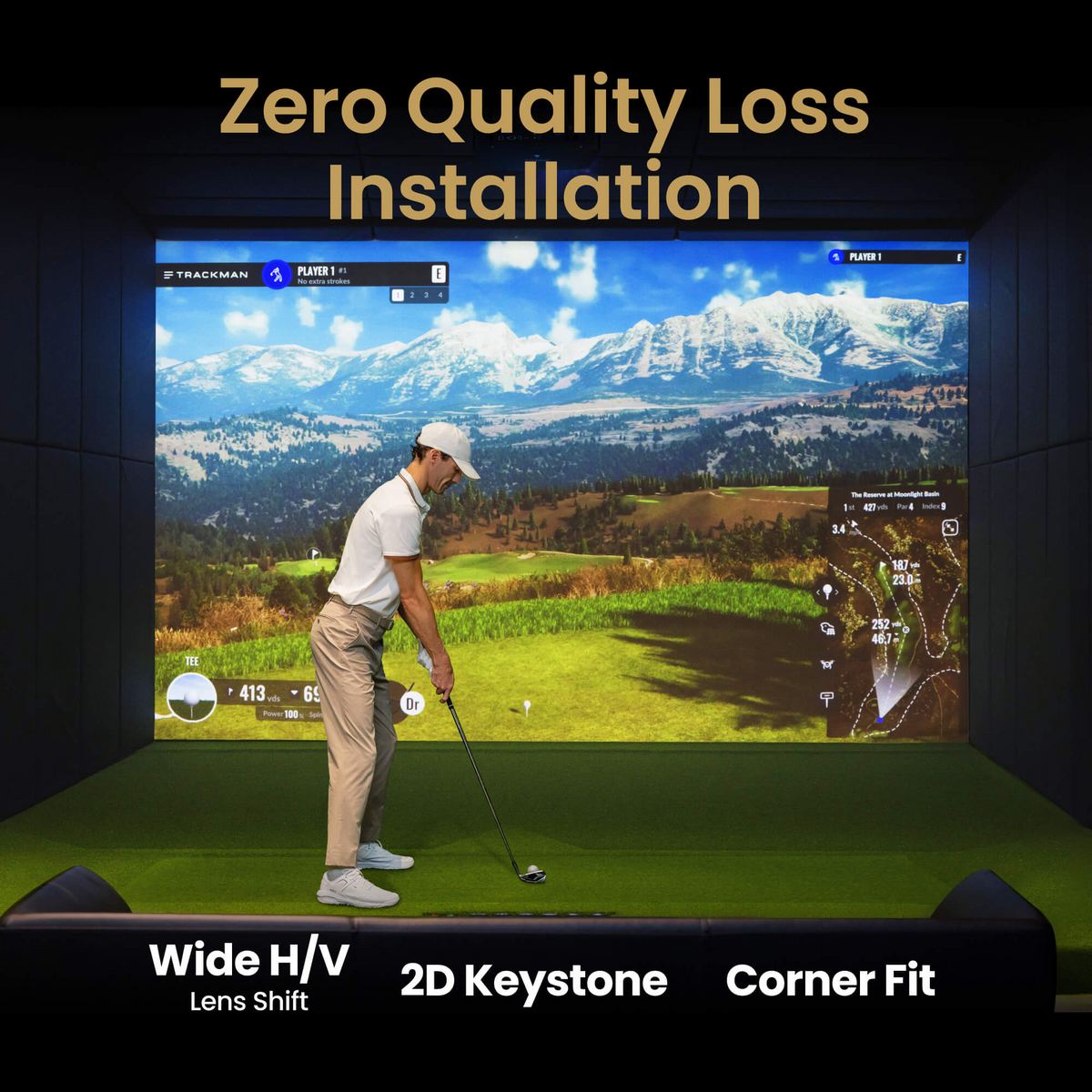 BenQ LK936ST 5100 Lumen 4K Short Throw Laser Golf Simulator Projector - view 13