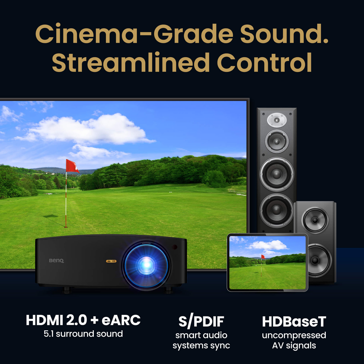 BenQ LK936ST 5100 Lumen 4K Short Throw Laser Golf Simulator Projector - view 15