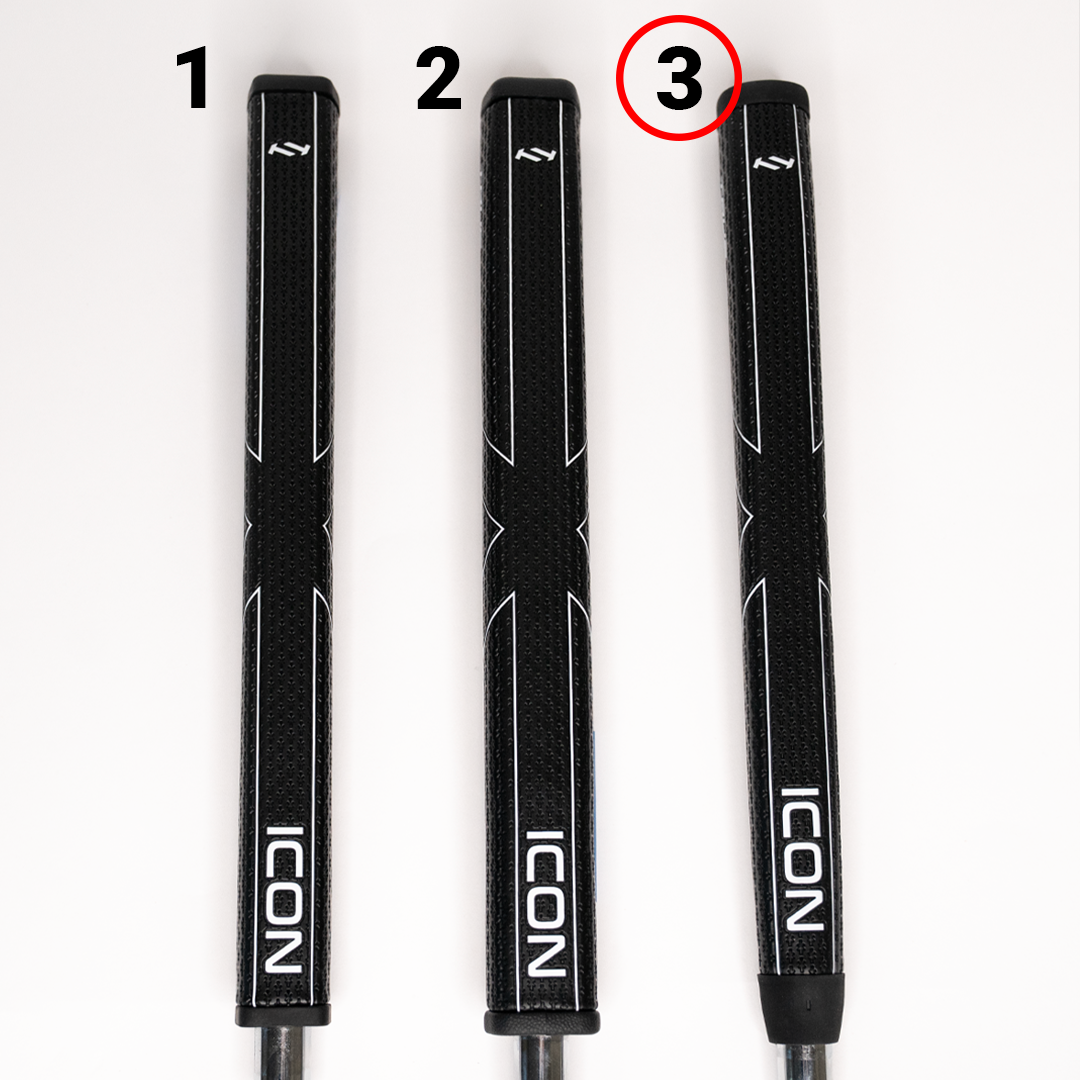 True Temper ICON #3 Oval Putter Grip - top view